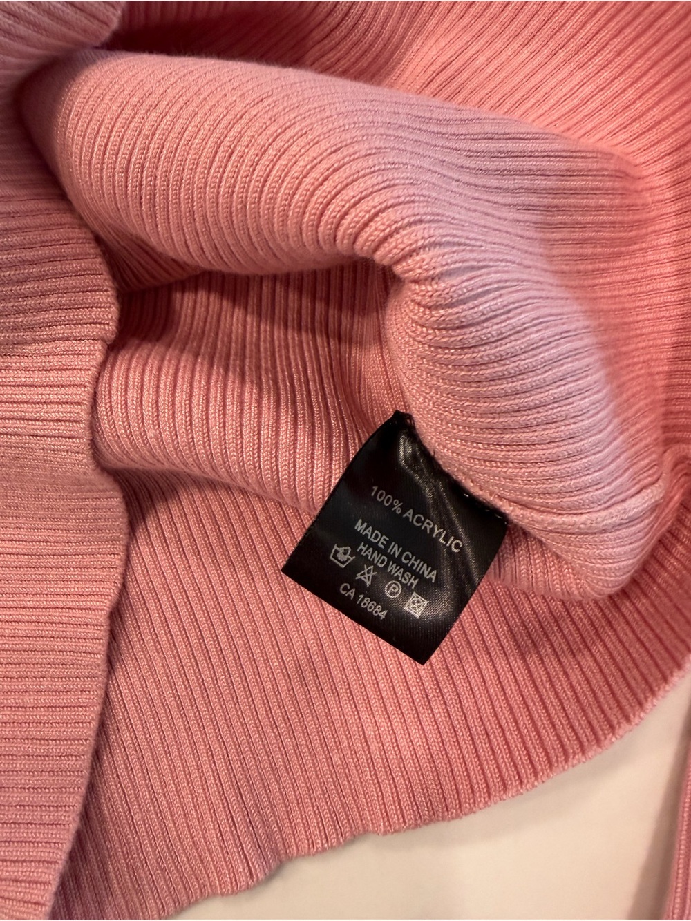 Pink Ribbed Sweater Top - Picture 5 of 5